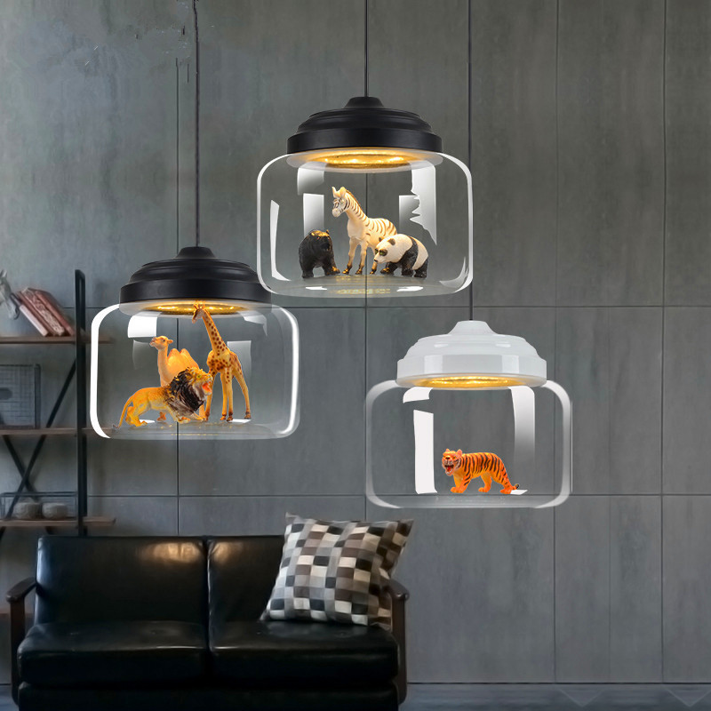 Baby Nursery Chandelier - ثريات زجاجية للحيوانات للأطفال ، كرتون