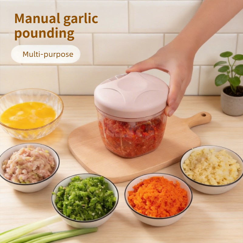 Baby Food Processor - مفرمة ثوم يدوية كبيرة متينة، هراسة