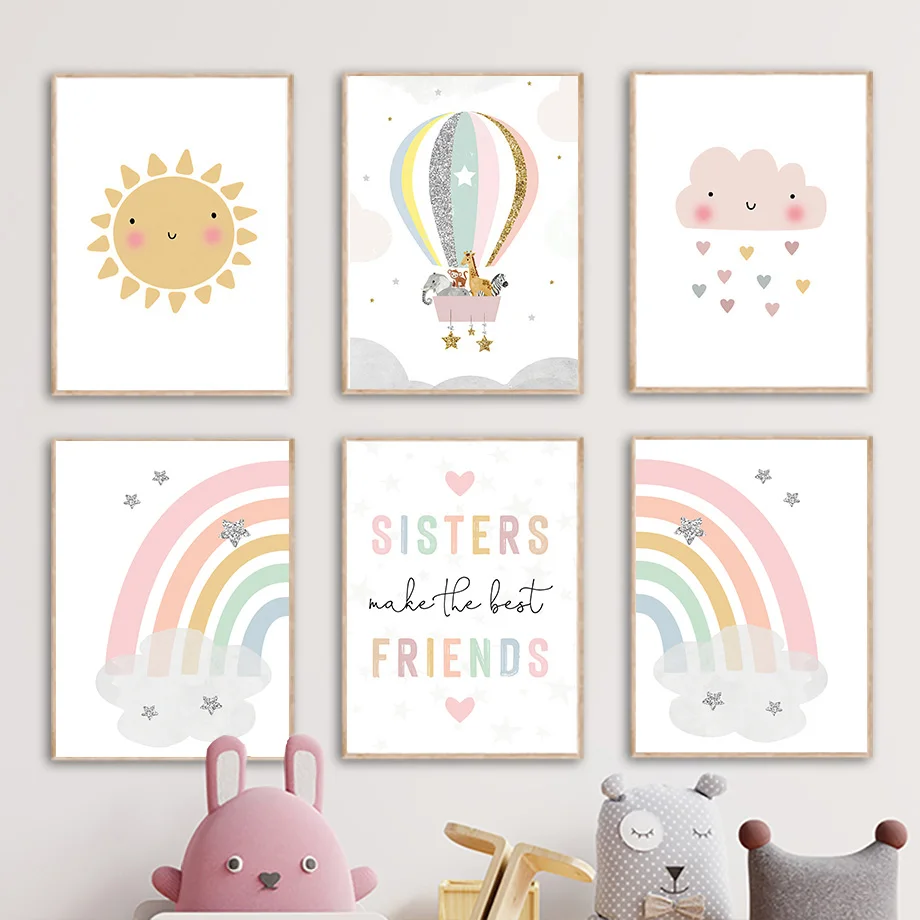 Baby Nursery Fabric - ملصقات وطباعات جدارية على الطراز الاسكندنافي