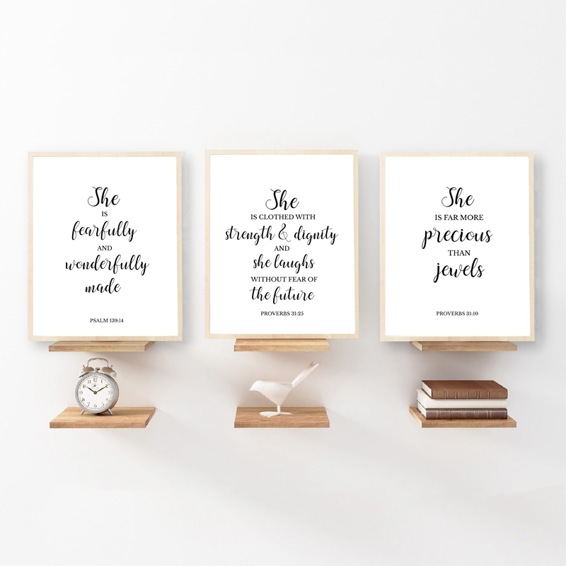 Baby Nursery Quotes Wall Art - لوحة جدارية من القماش ، آيات