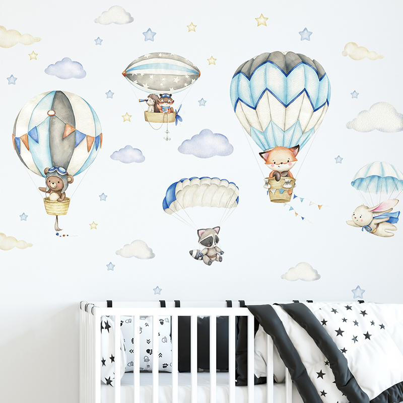 Baby Nursery Products - ملصقات حائط على شكل منطاد الهواء