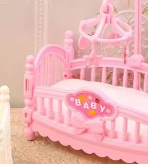 Baby Nursery Products - 1:12 دمية مصغرة سرير بيبي مهد