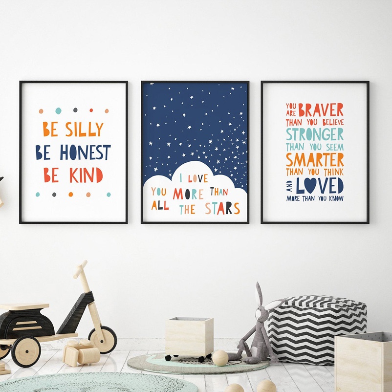 Baby Nursery Quotes Wall Art - الكرتون ملهمة يقتبس الحضانة جدار ورق