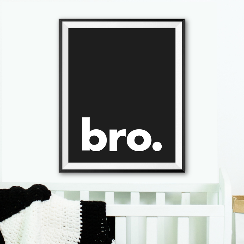 Baby Nursery Quotes Wall Art - أخي. طباعة الحد الأدنى الطباعة المشارك