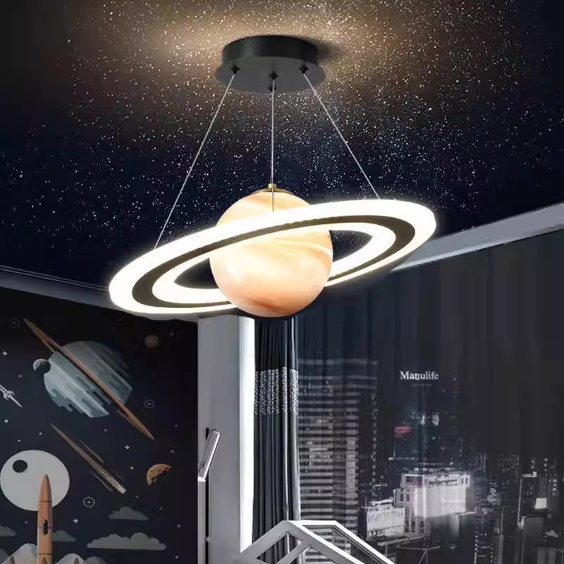 Baby Nursery Chandelier - كوكب ضوء غرفة الأطفال الثريات LED