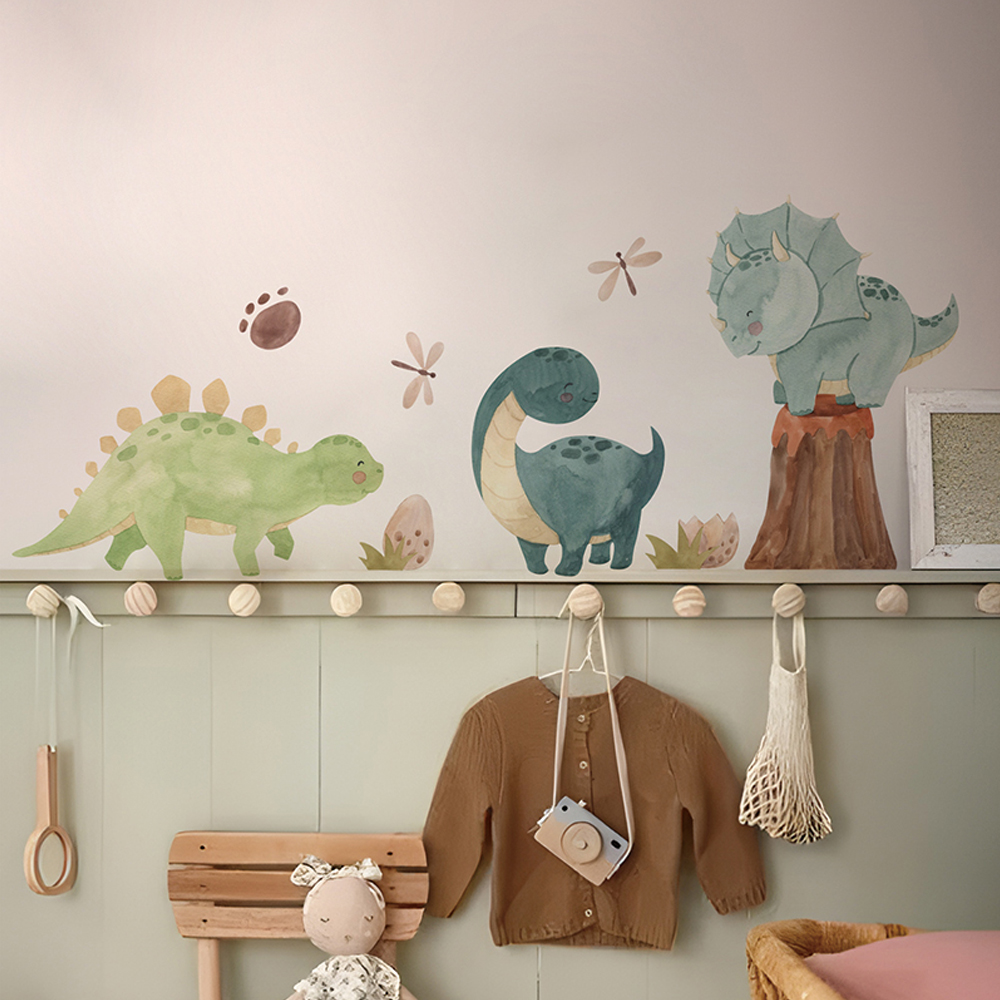 Baby Nursery Set Furniture - ملصقات حائط ديناصور ، أبجدية دينو
