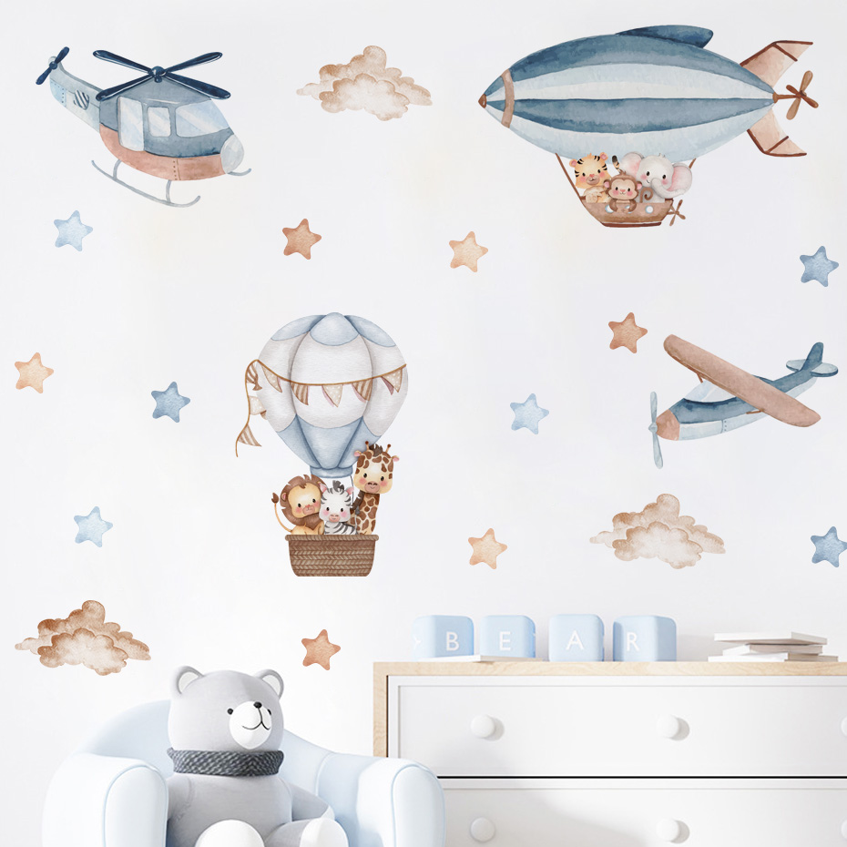 Baby Nursery Products - ملصقات حائط على شكل حيوانات بألوان