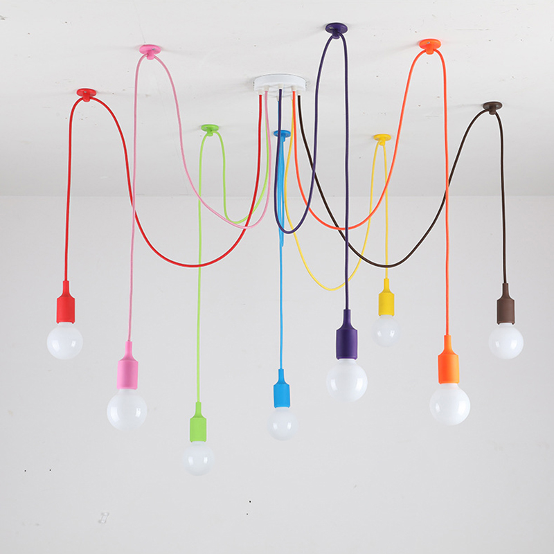 Baby Nursery Chandelier - الملونة العنكبوت مصباح نجف للأطفال غرفة