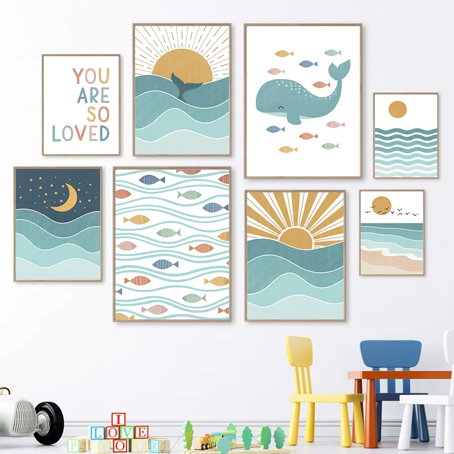 Baby Nursery Quotes Wall Art - لوحة فنية جدارية بدون إطار، مطبوعة