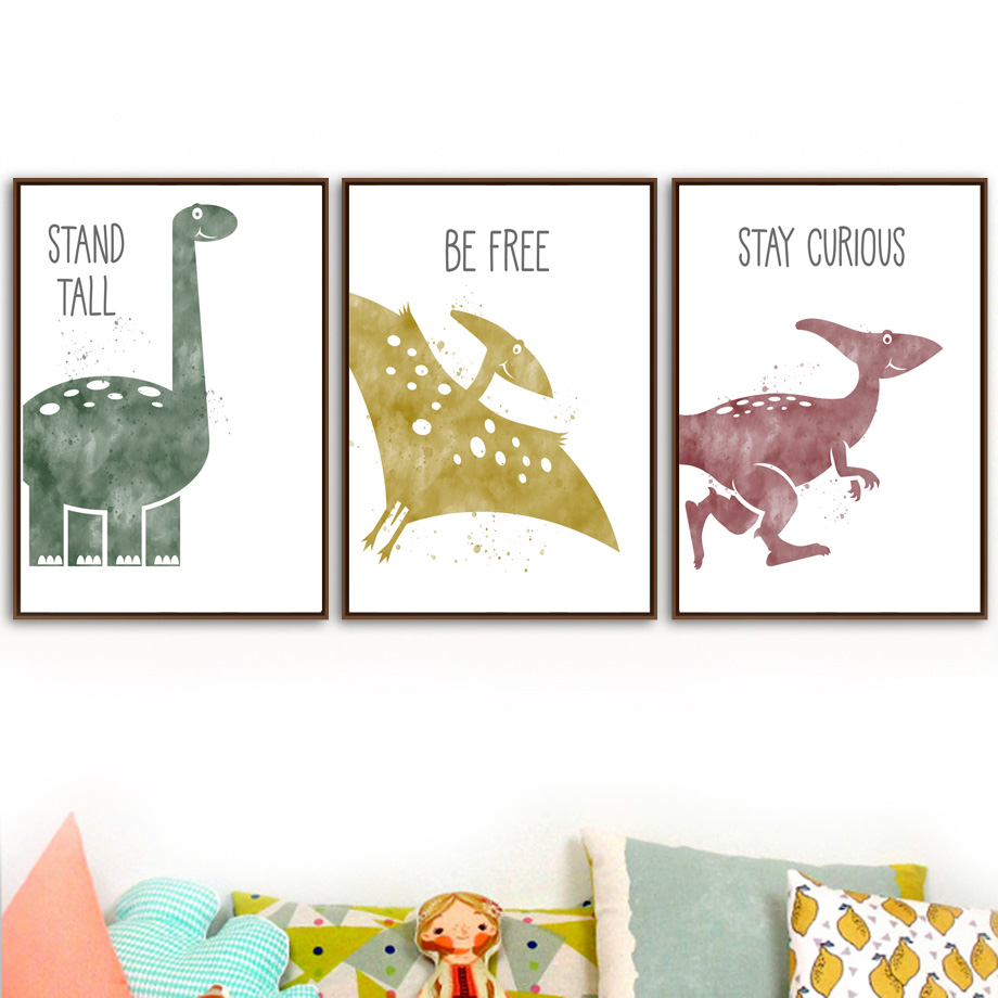 Baby Nursery Quotes Wall Art - لطيف ديناصور الكرتون الحيوان إقتباس الحضانة