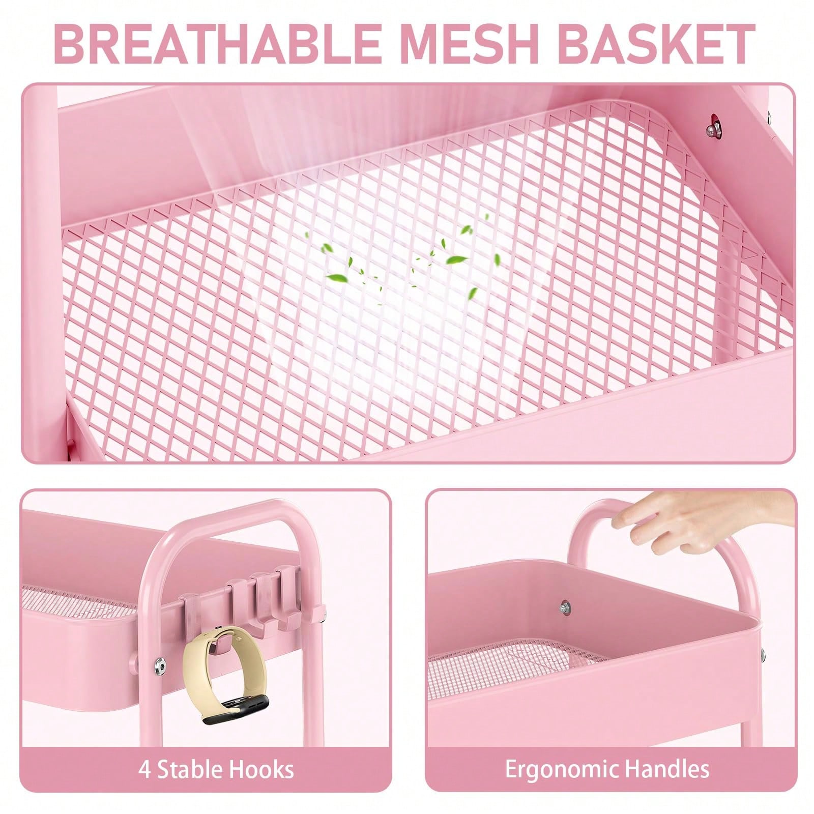 عربة تخزين معدنية بثلاث طبقات  - مراجعة Baby Nursery Office وسعره