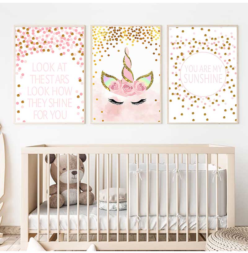 لوحة فنية زخرفية لغرفة نوم الط - مراجعة Baby Nursery Quotes Wall Art وسعره