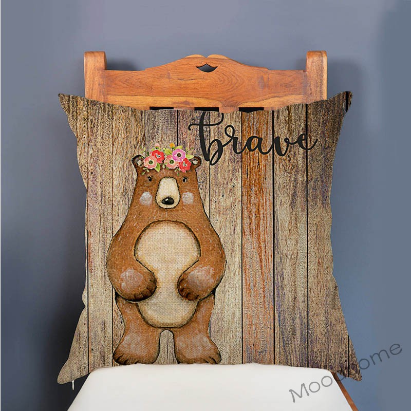لطيف الغابات الحيوانات الخشب ا - مراجعة Baby Nursery Cushion وسعره
