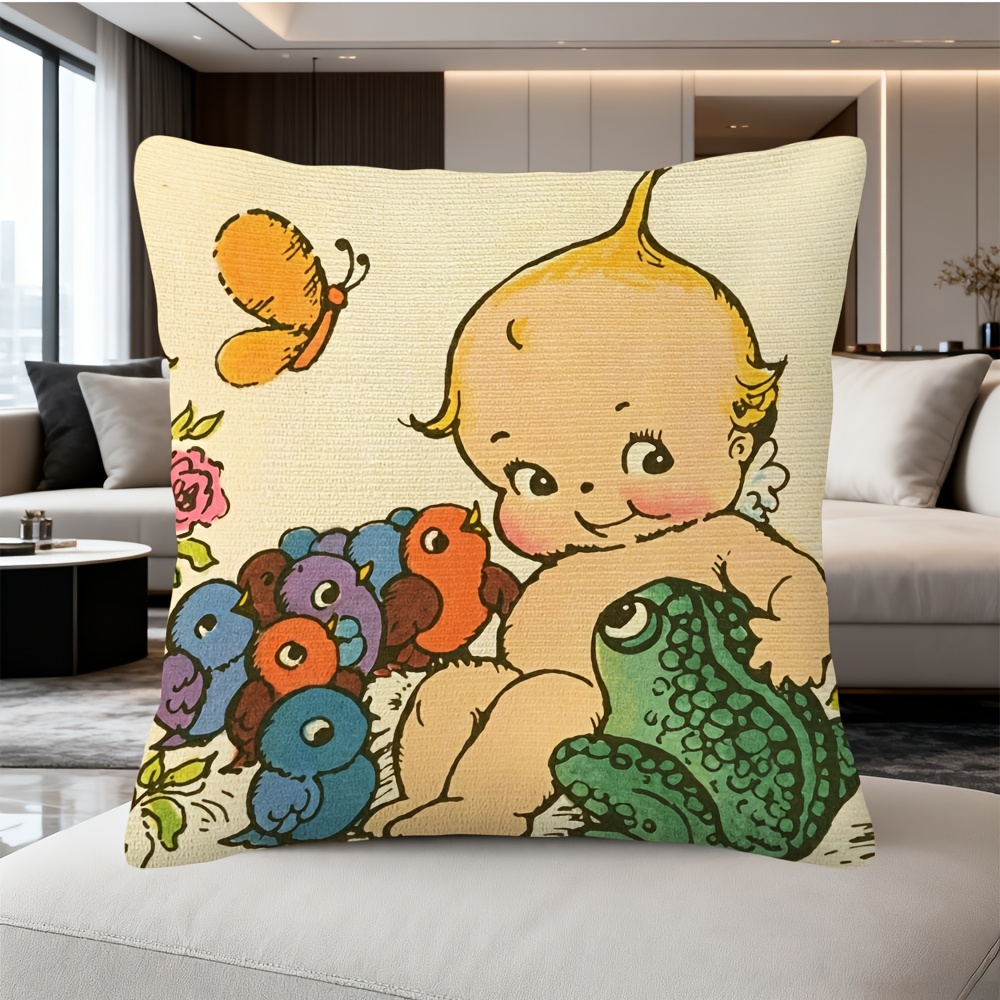 غطاء وسادة لطيف على شكل ضفدع ل - مراجعة Baby Nursery Cushion وسعره