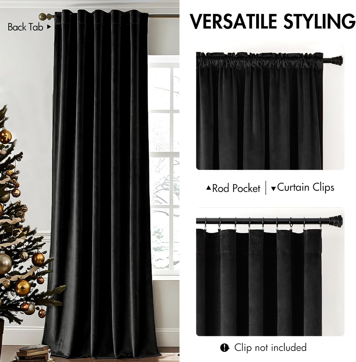 ستائر مخملية سوداء بطول 96 بوص - مراجعة Blackout Curtain Nursery وسعره