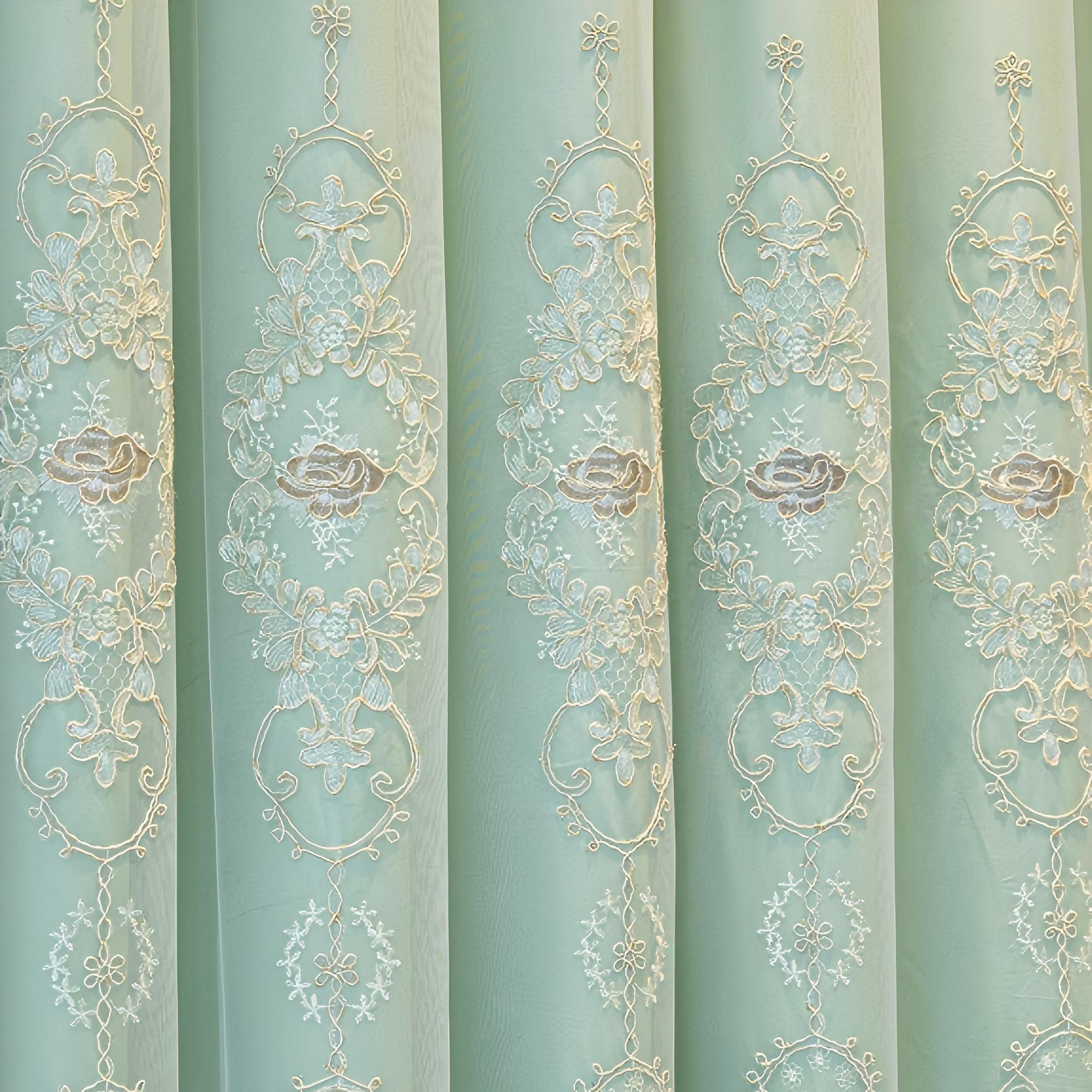 ستارة دانتيل خضراء عتيقة، معتم - مراجعة Blackout Curtain Nursery وسعره