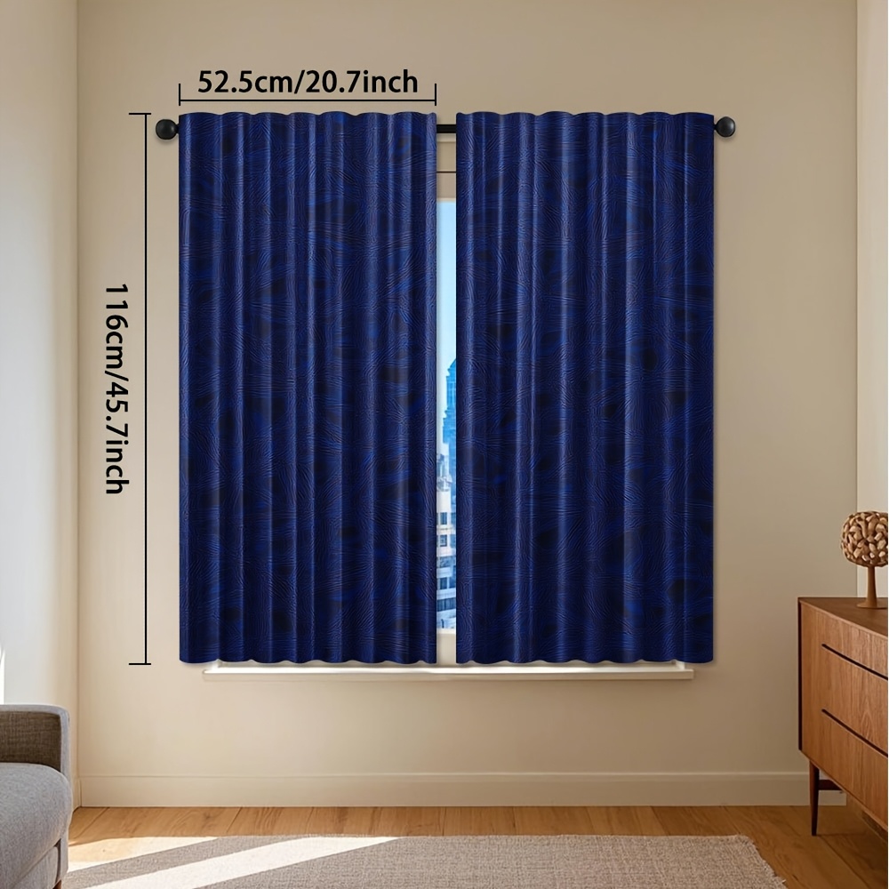 ستائر هندسية مخططة زرقاء، ستائ - مراجعة Blackout Curtain Nursery وسعره