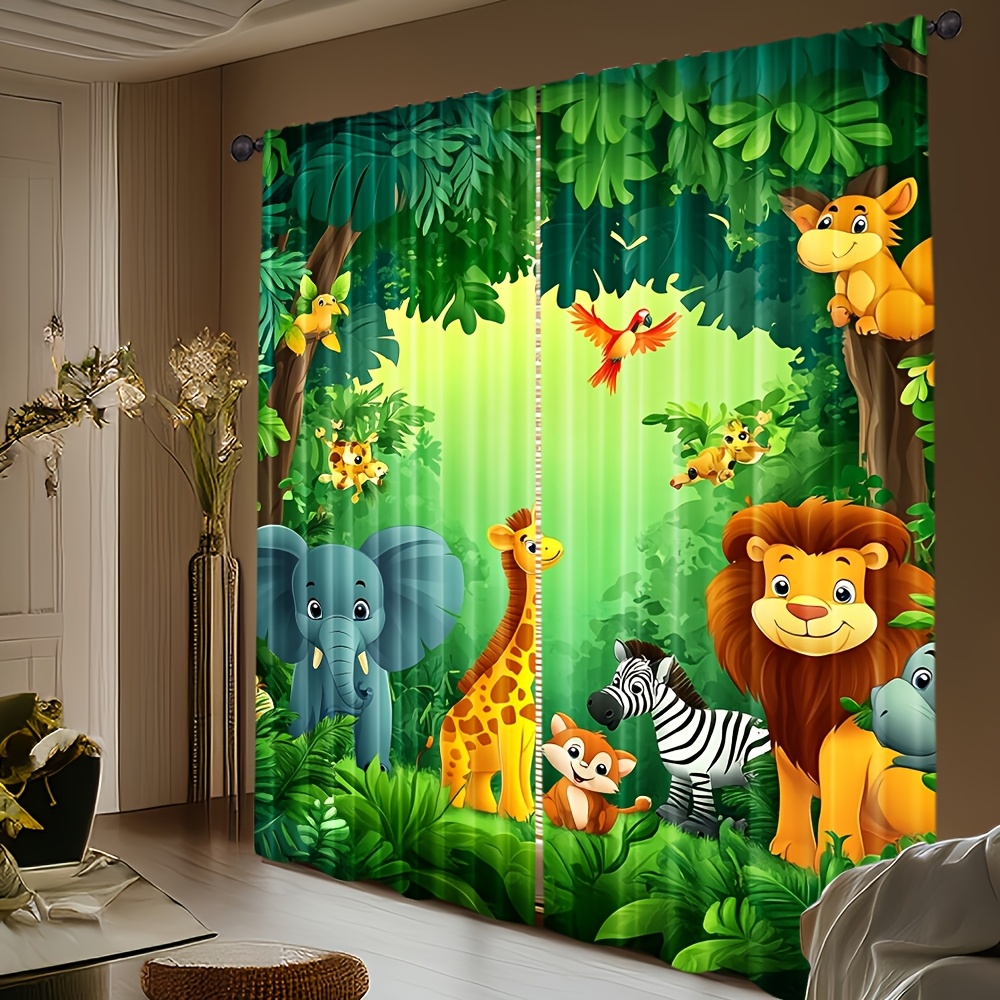 قطعتان من ستائر كرتونية بتصميم - مراجعة Baby Nursery Office وسعره