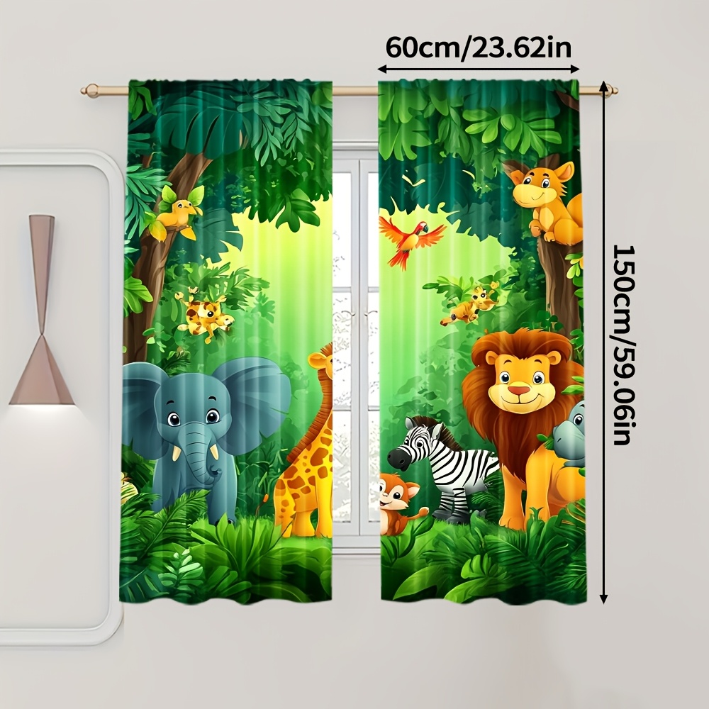 قطعتان من ستائر كرتونية بتصميم - مراجعة Baby Nursery Office وسعره