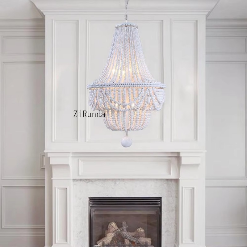 ثريا خشبية مزينة بالخرز شبه مد - مراجعة Baby Nursery Chandelier وسعره