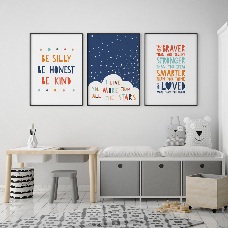 الكرتون ملهمة يقتبس الحضانة جد - مراجعة Baby Nursery Quotes Wall Art وسعره