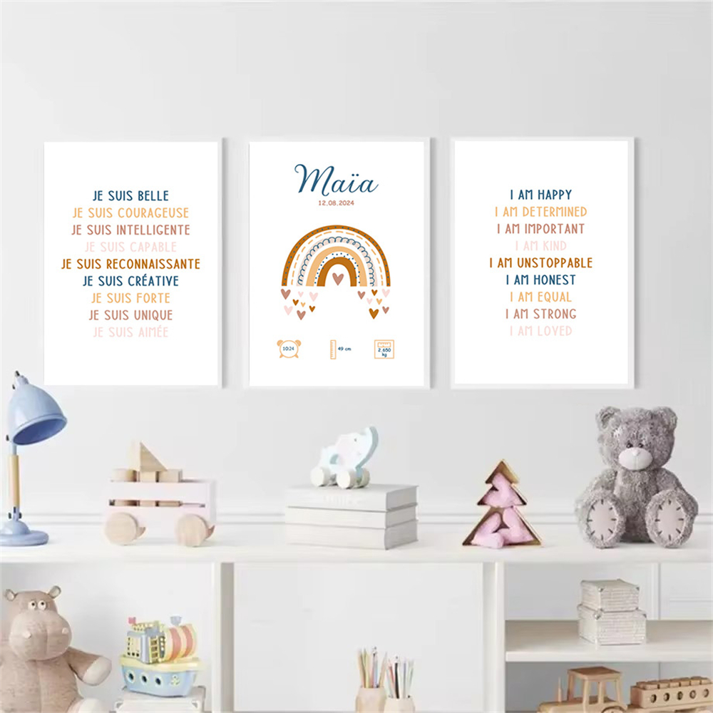ملصق اسم ميلاد طفل مخصص ، اقتب - مراجعة Baby Nursery Quotes Wall Art وسعره
