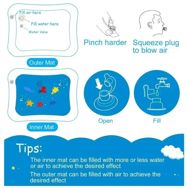 حصيرة لعب مائية قابلة للنفخ من - مراجعة Baby Nursery Pillow وسعره