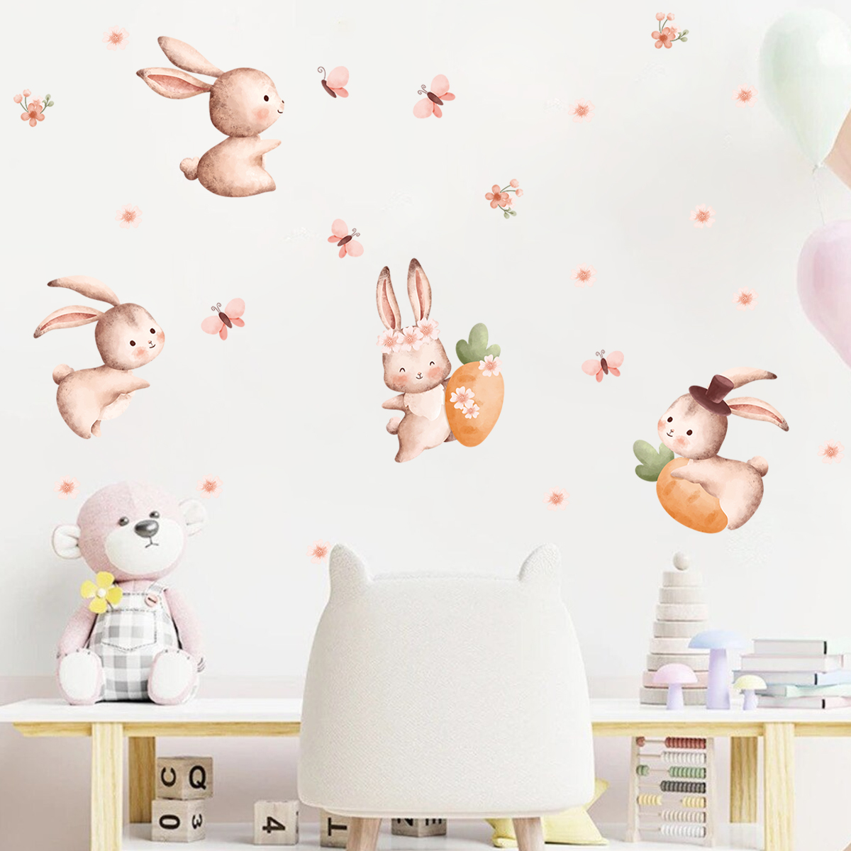 ملصقات حائط على شكل أرنب كرتون - مراجعة Baby Nursery Set Furniture وسعره