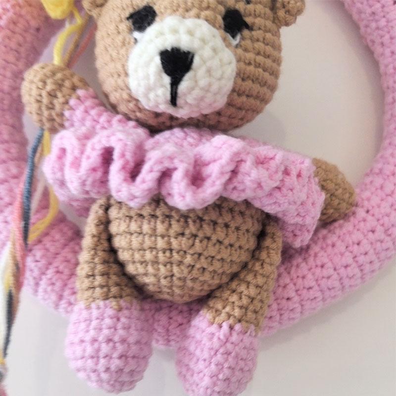إكليل اسم كروشيه مخصص مع الدب  - مراجعة Baby Nursery Products وسعره